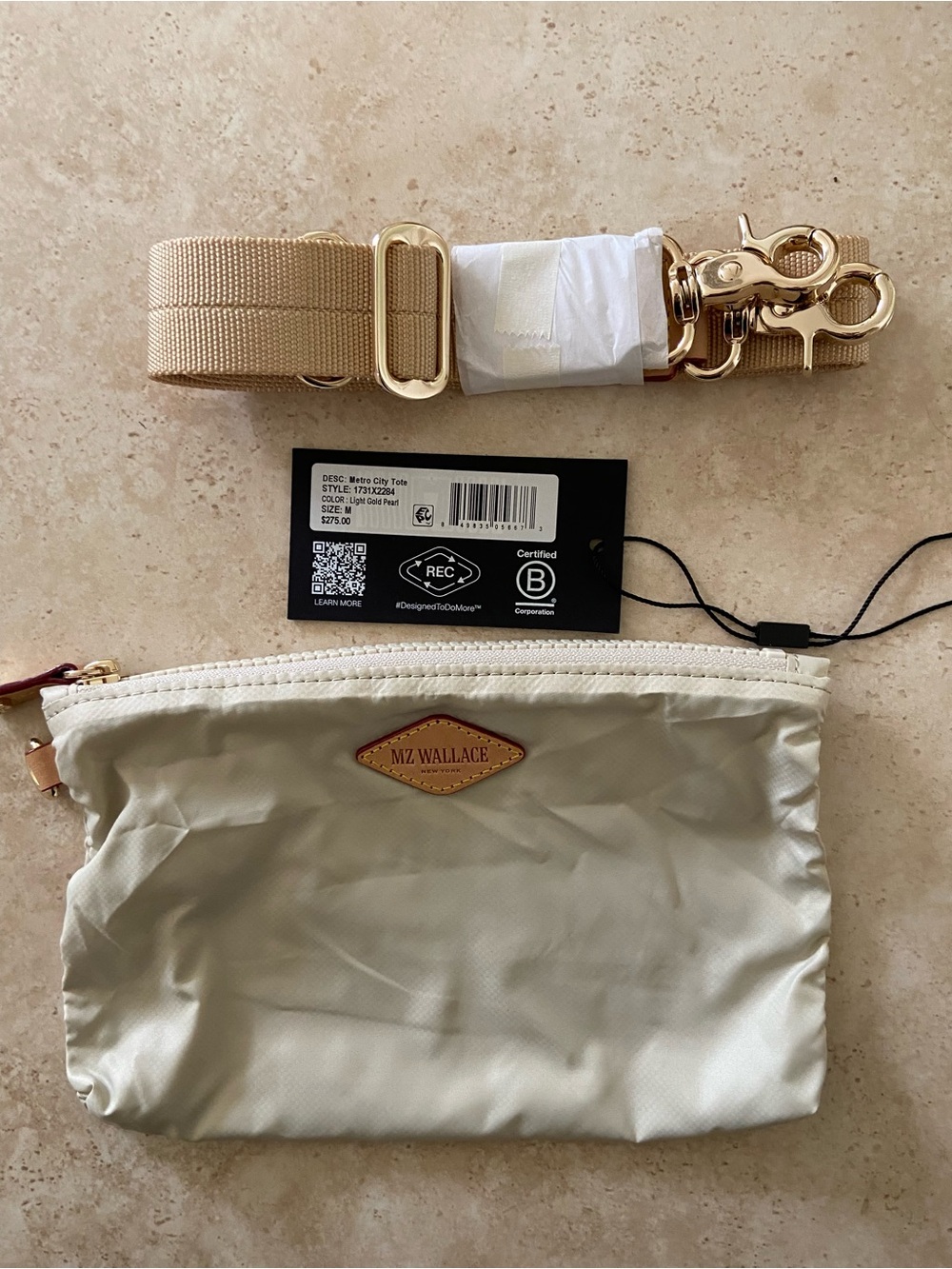 MZ Wallace Metro City Tote - Light Gold Pearl - Picture 5 of 15